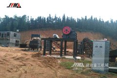 建冶公司生产的鹅卵石碎石制砂设备装机湖南